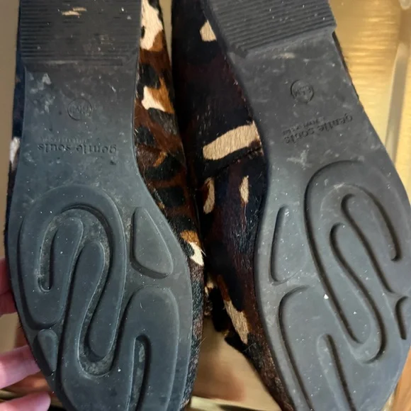 Calf hair animal print flats with a bow - Picture 2 of 2